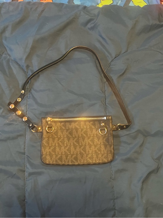 Michael Kors Handbags - Michael Kors Black Logo belt bag with Gold Hardware